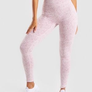 Dusty Pink Fleur Leggings